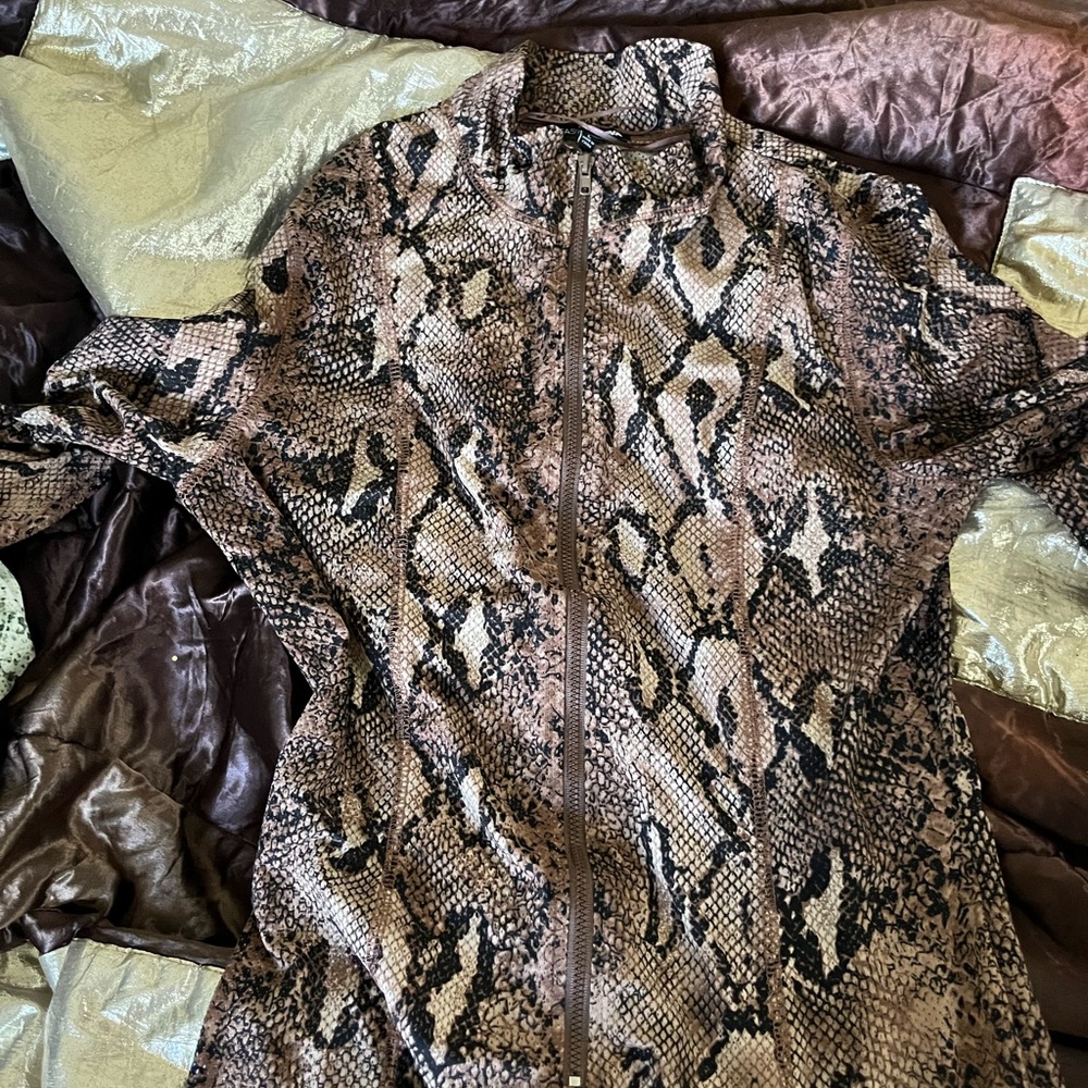 Snakeskin maxi dress